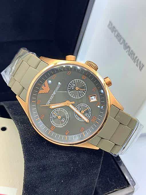 Product - Emporio Armani Silicone Strap Watch in Grey